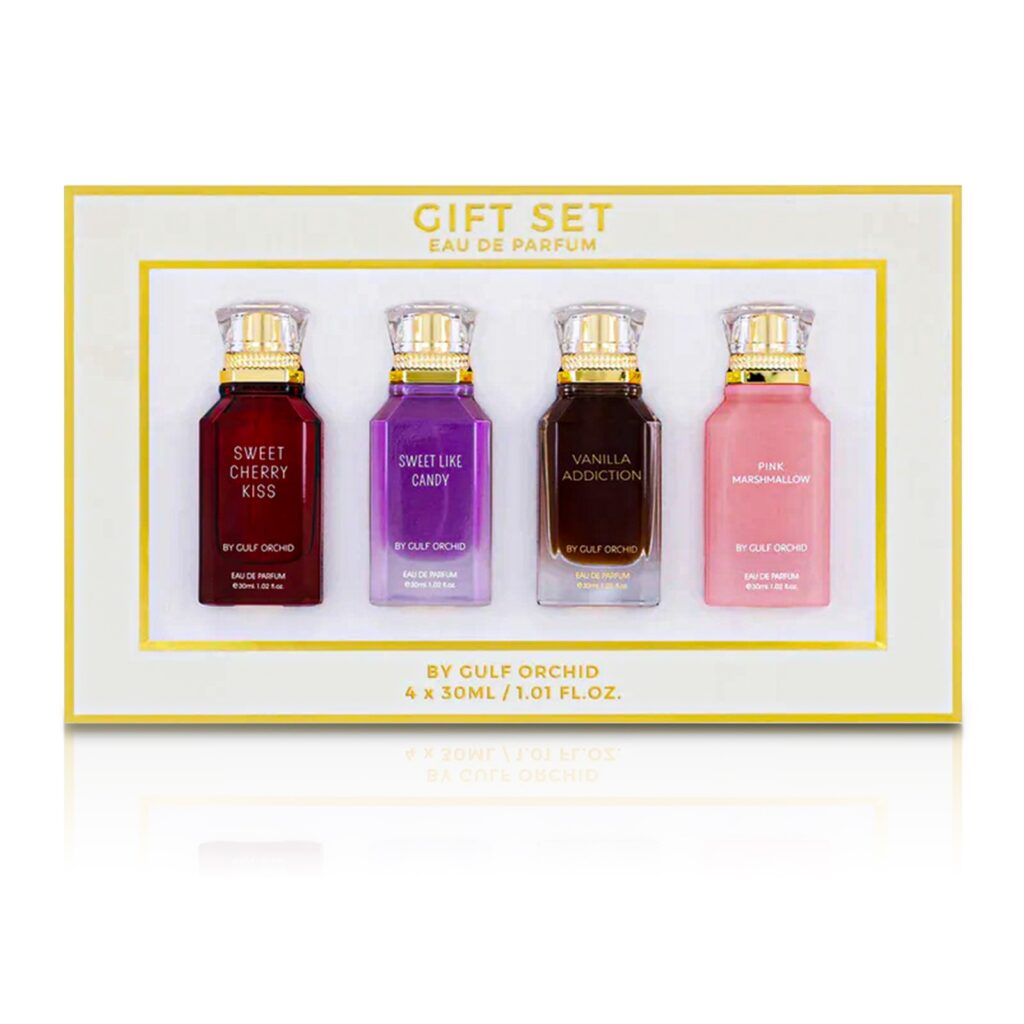 COFFRET GIFT SET EAU DE PARFUMS 30ML *4 BY GULF ORCHID POUR FEMME